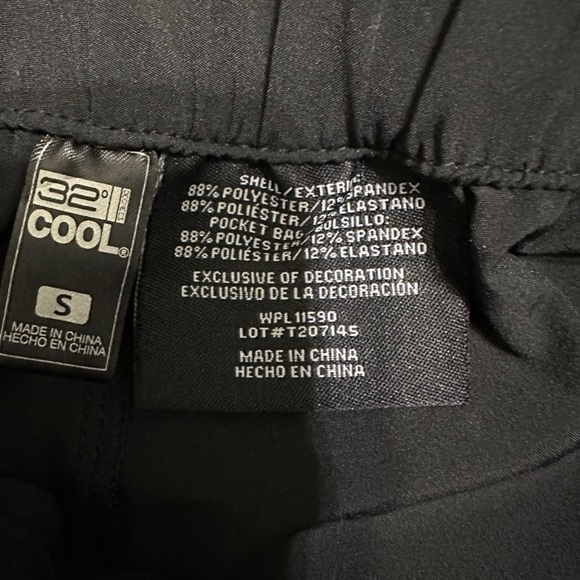 🛍️32 Degrees Cool black high waist pants with ties belt and front zipper size S - Picture 6 of 9